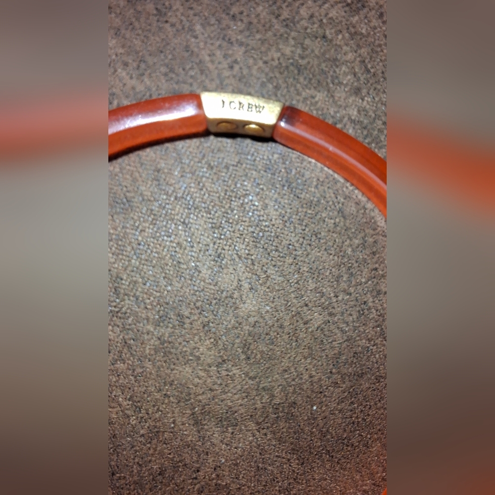 J Crew Lucite & Rhinestone Designer Bangle Stackable Bracelet - Picture 5 of 9